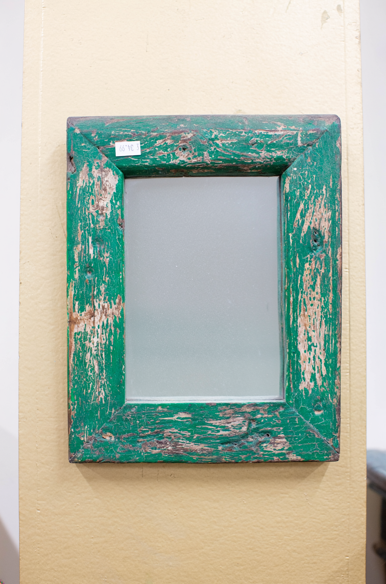 Upcycled Wooden Green Mirror
