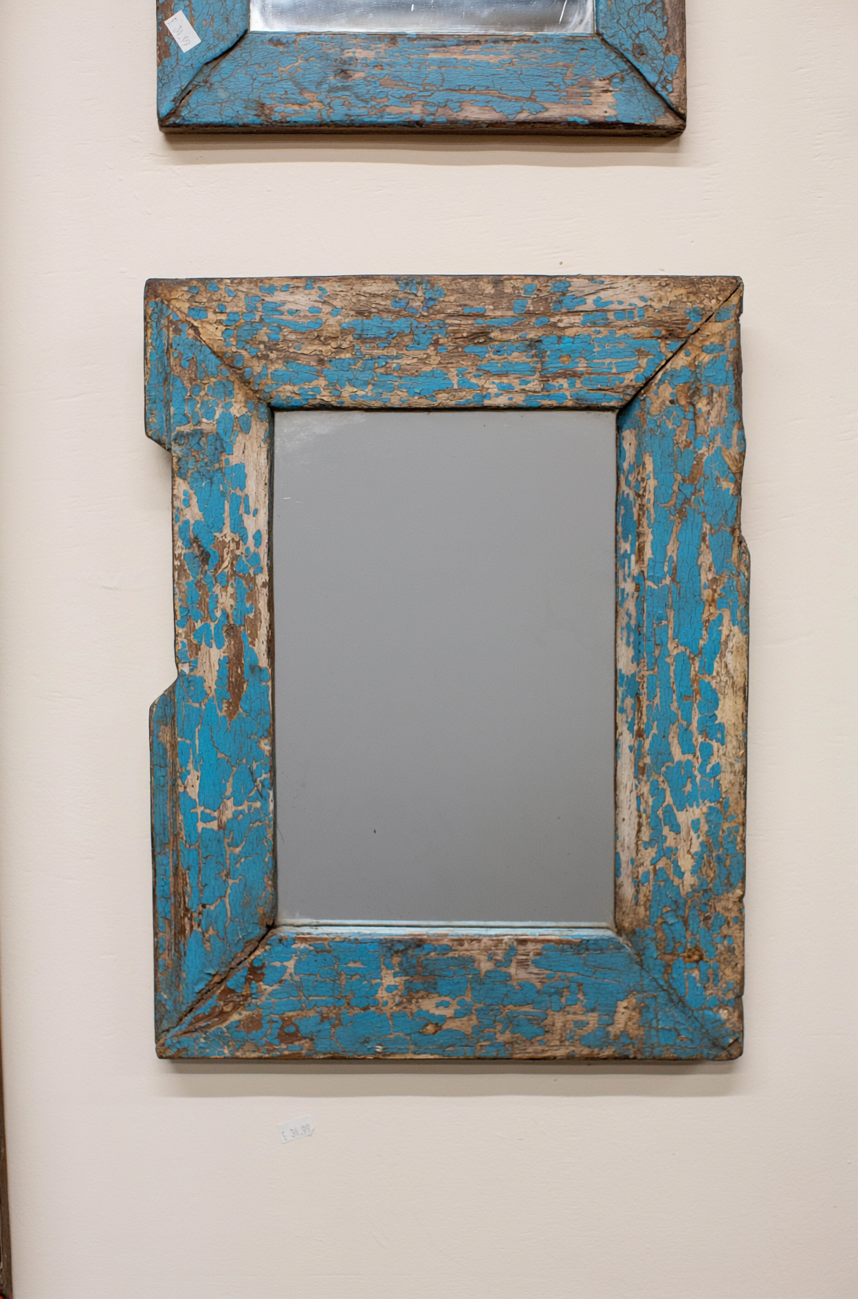 Upcycled Blue Mirror