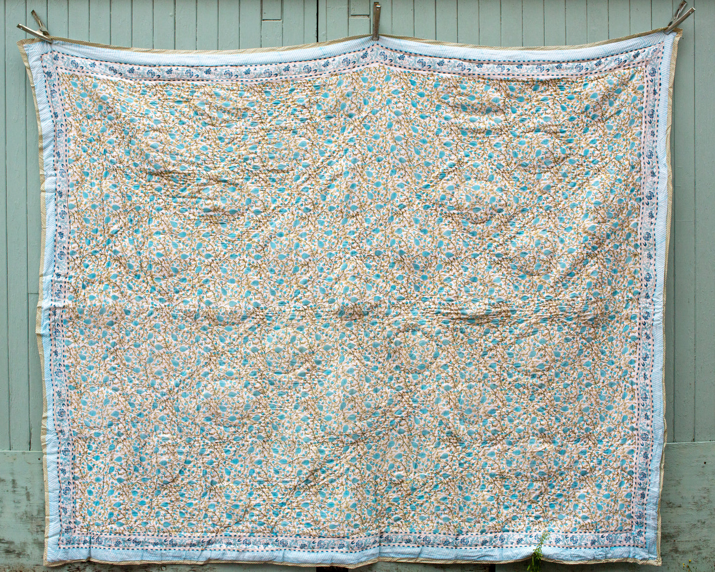 Print Block Padded Quilt - Tidcombe
