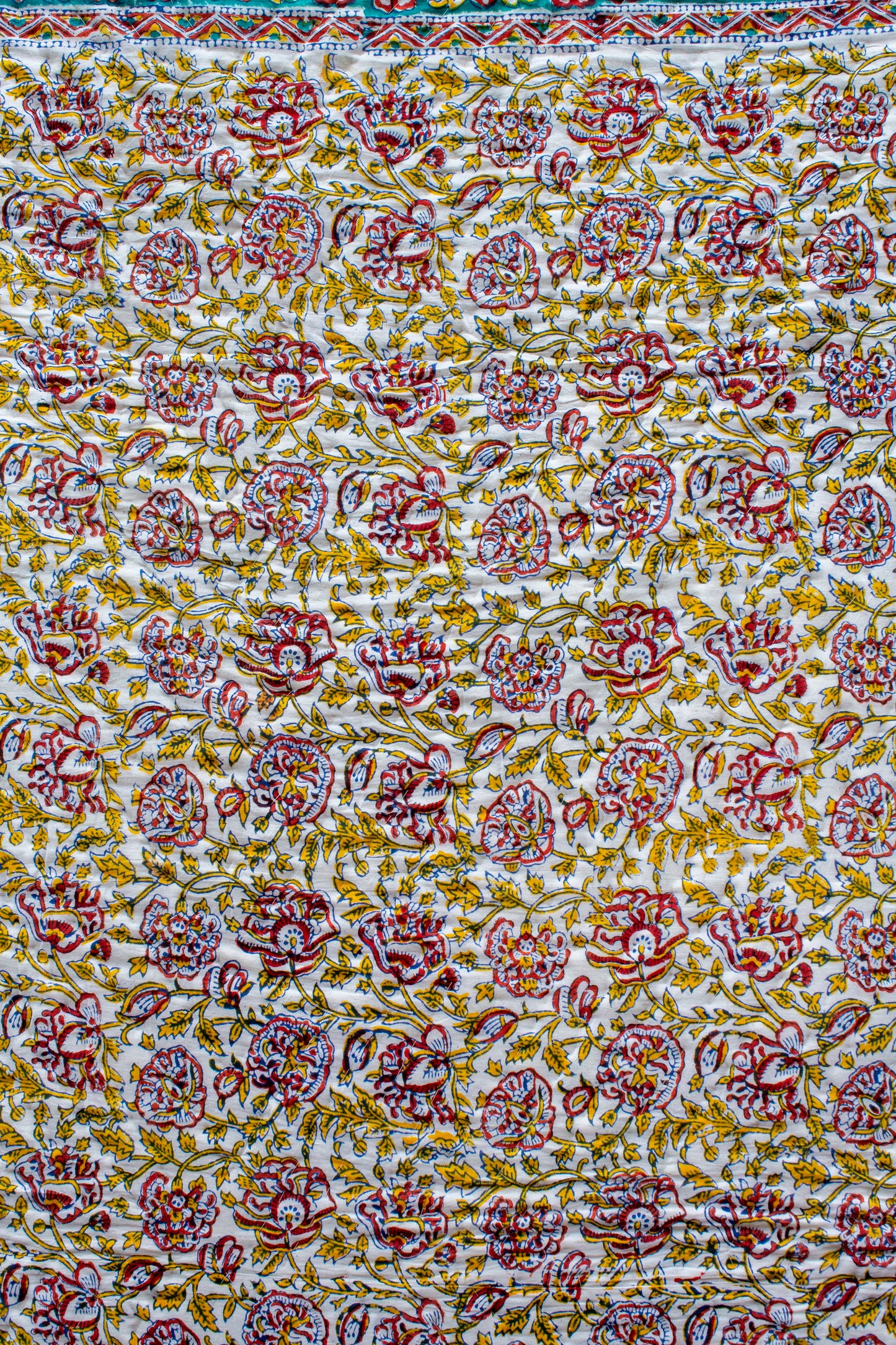 220 x 270cm Print Block Padded Quilt - Everleigh