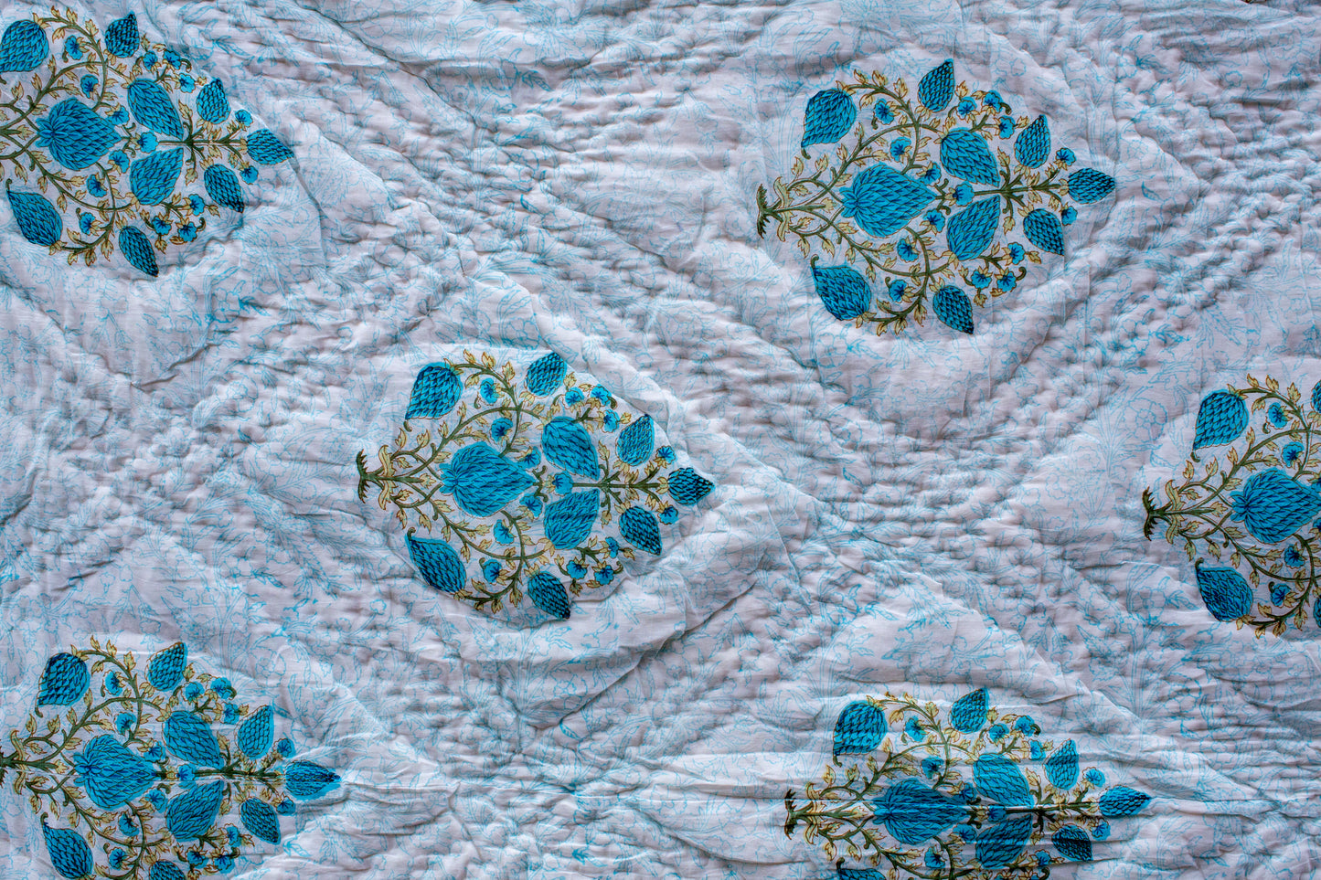 Print Block Padded Quilt - Tidcombe