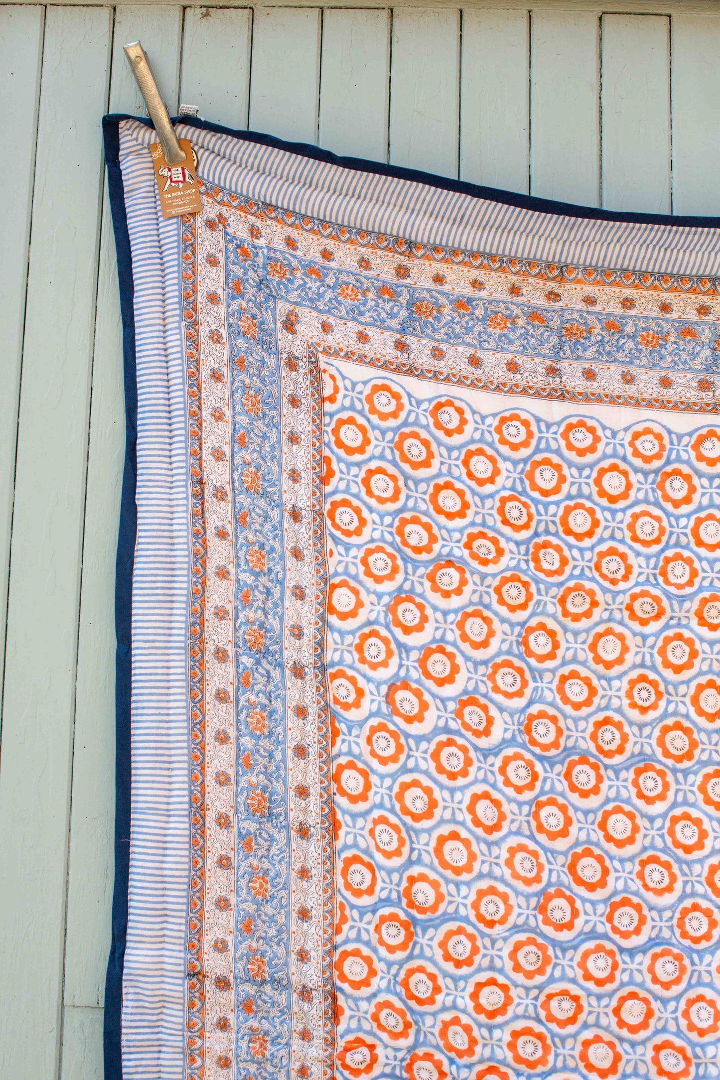 220 x 270cm Print Block Padded Quilt - Clatford