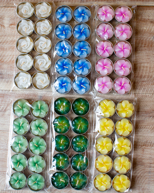 Pack of 10 Floral Tealights