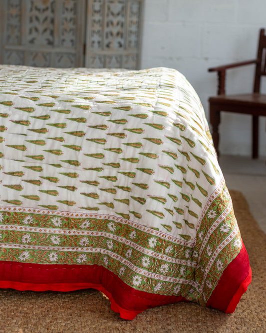 Print Block Padded Quilt - Charlton