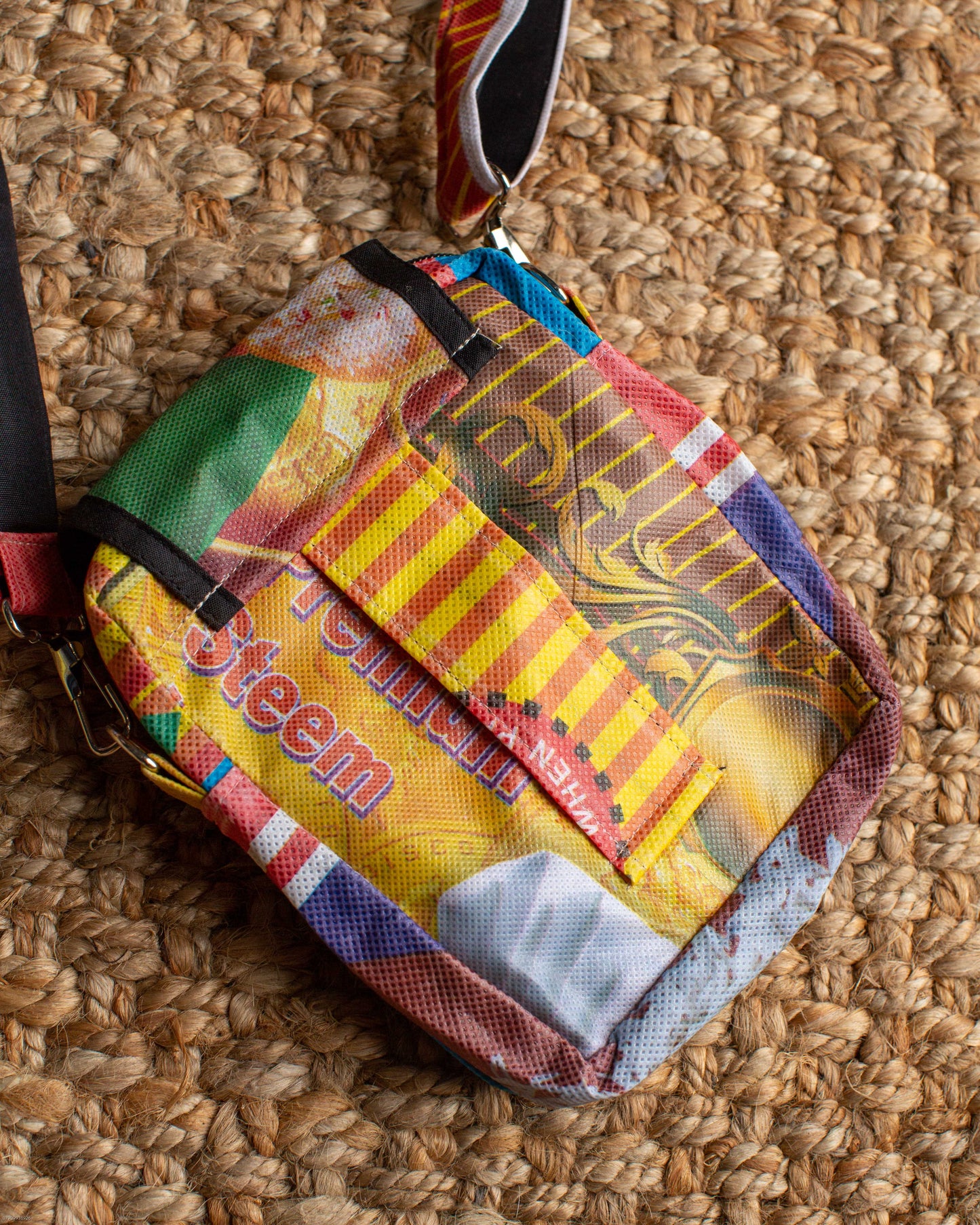 Recycled Rice Sack Small Multi Bag