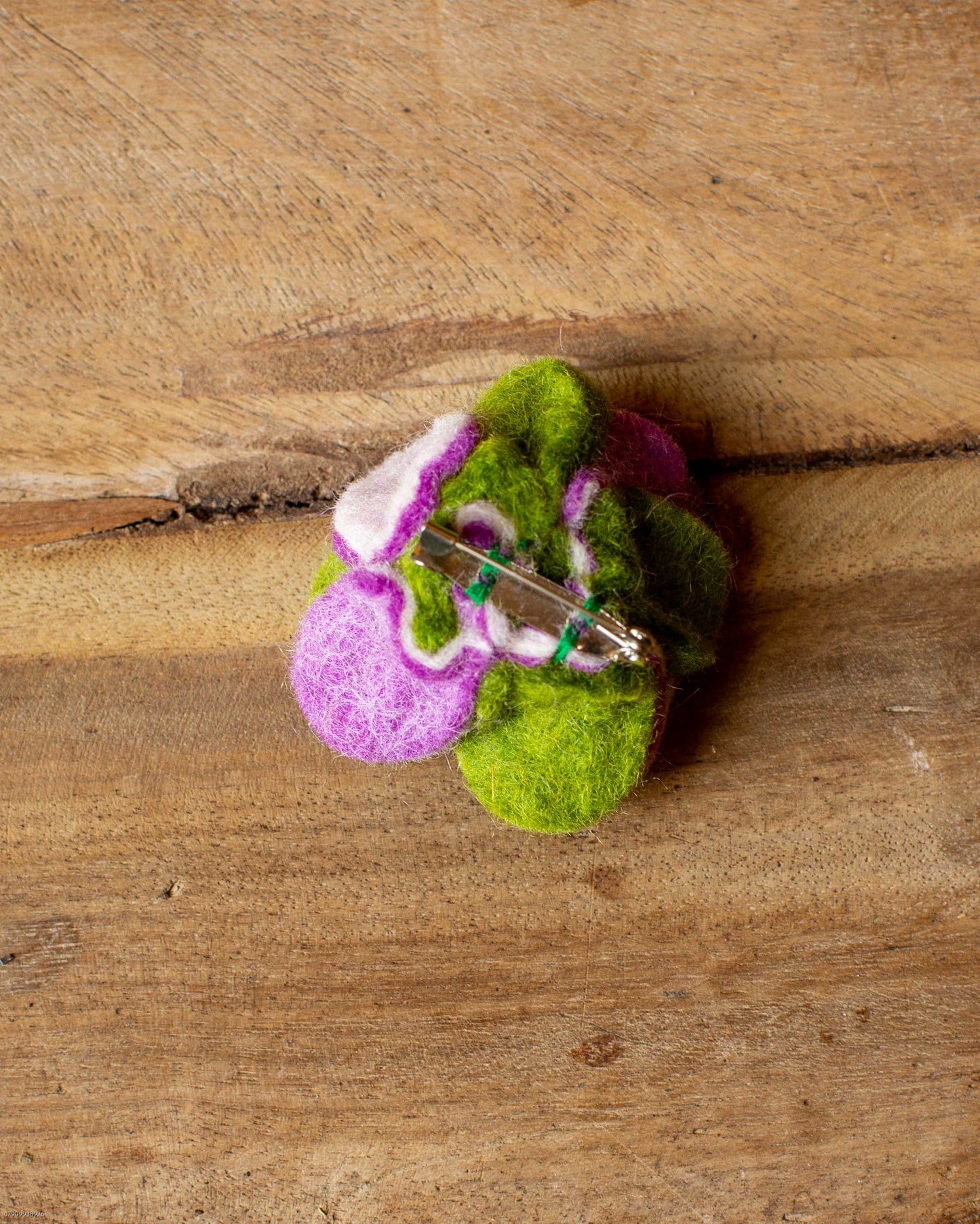 Felt Purple Flower Brooch