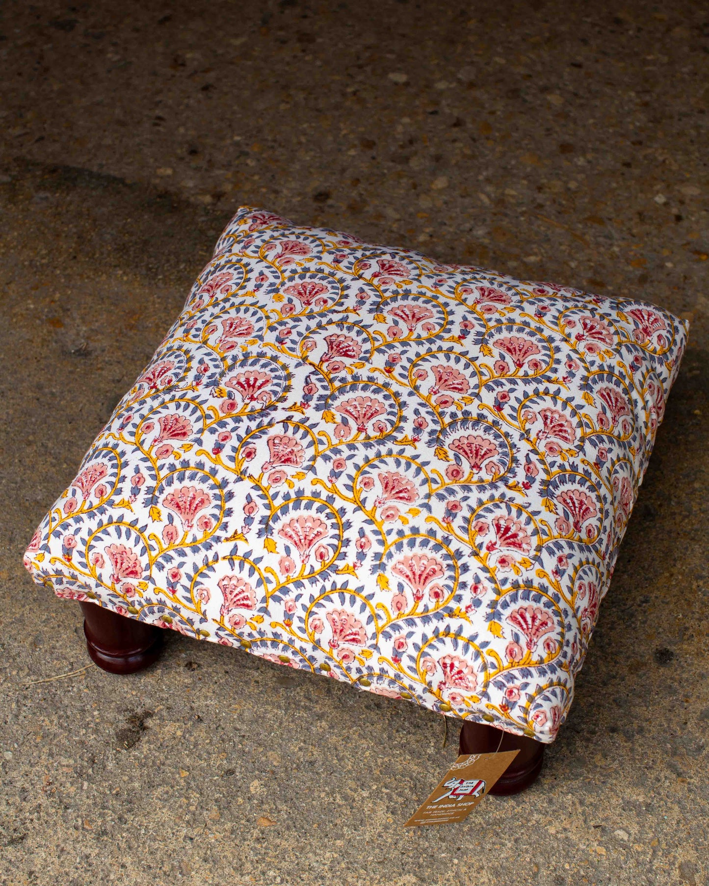 Print Block Footstool