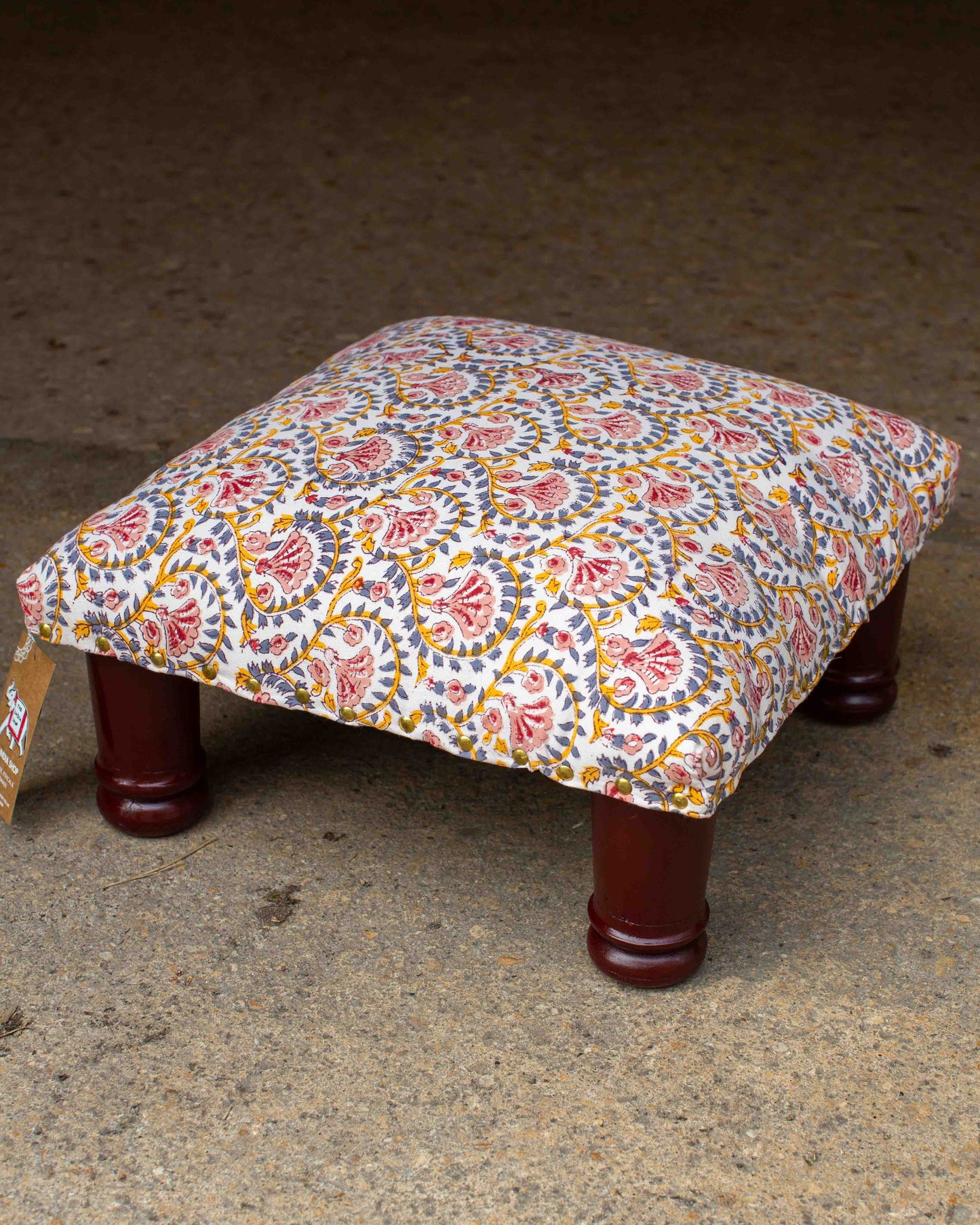 Print Block Footstool