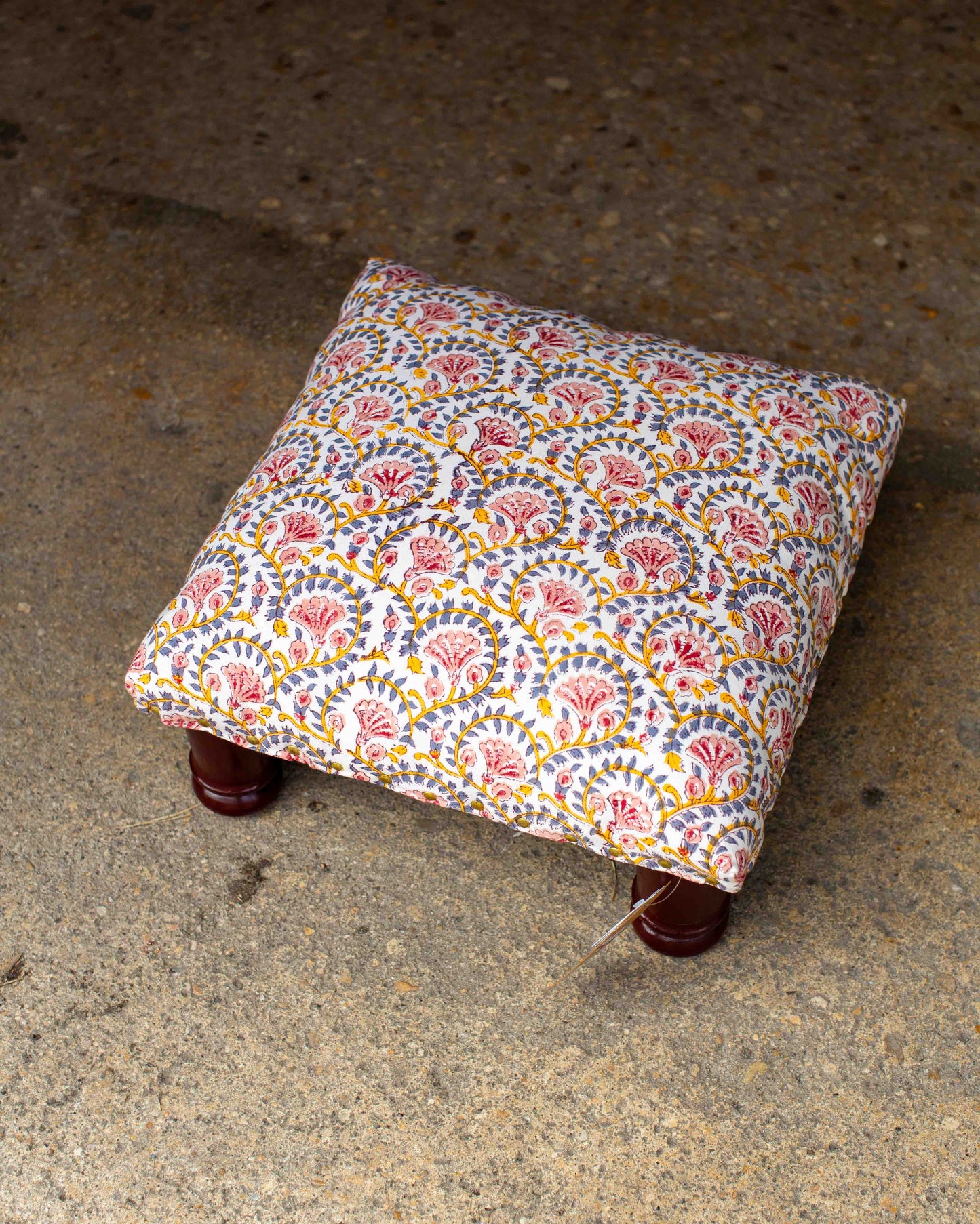 Print Block Footstool
