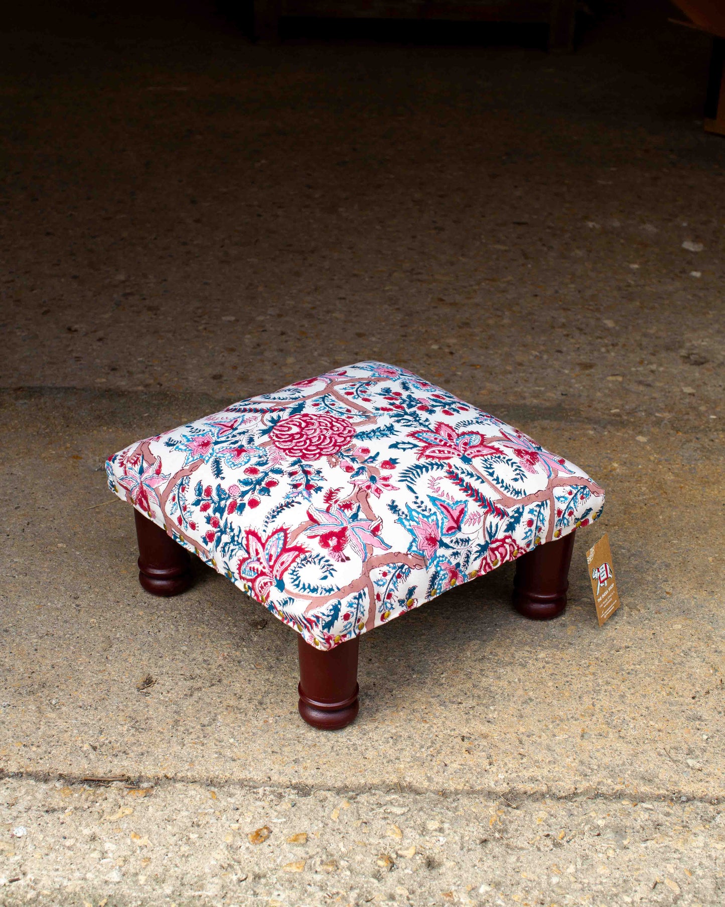 Print Block Footstool