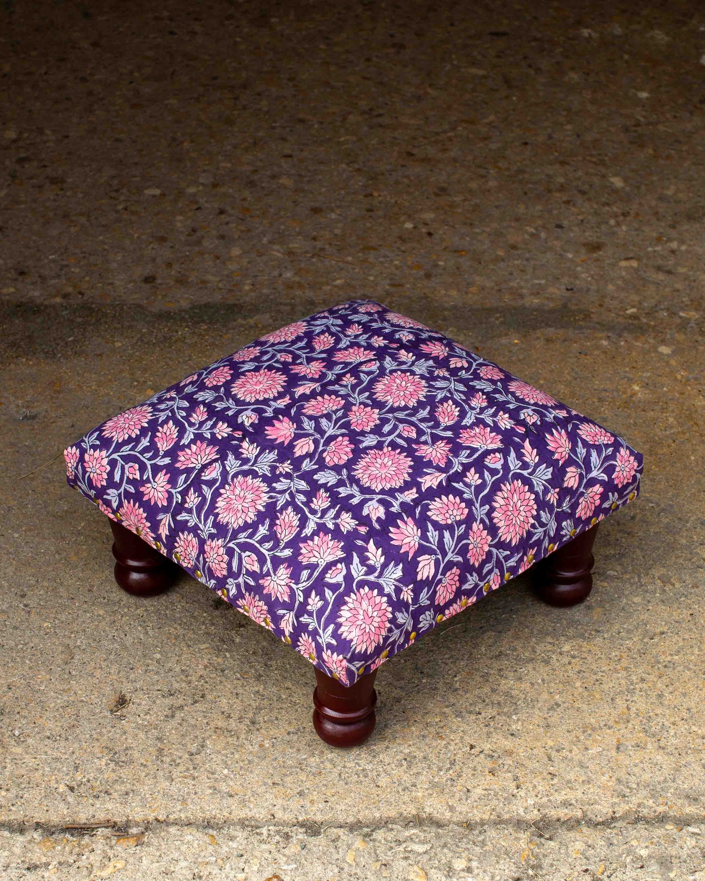 Print Block Footstool