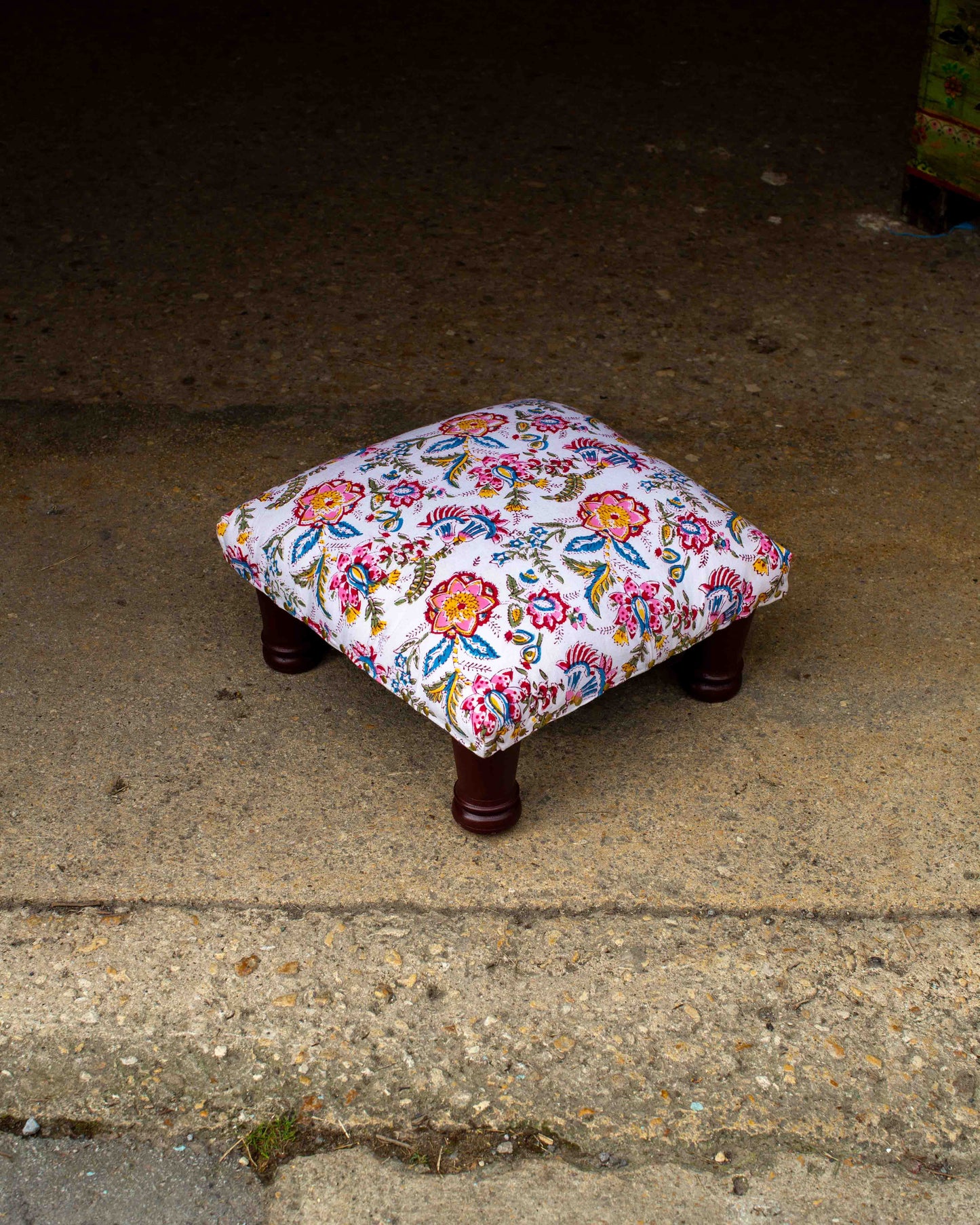 Chirton Print Block Footstool