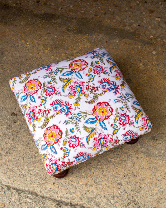Chirton Print Block Footstool