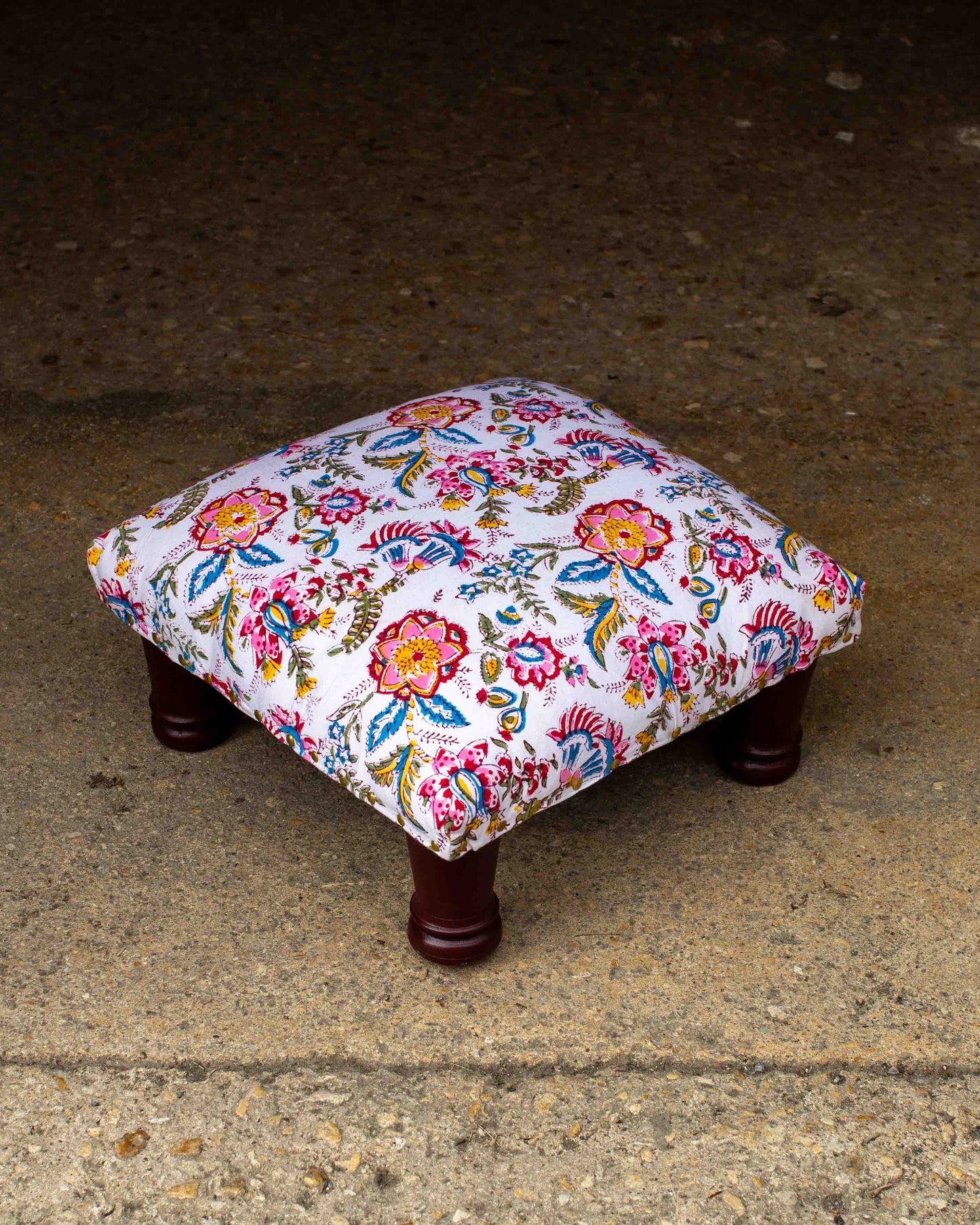 Chirton Print Block Footstool