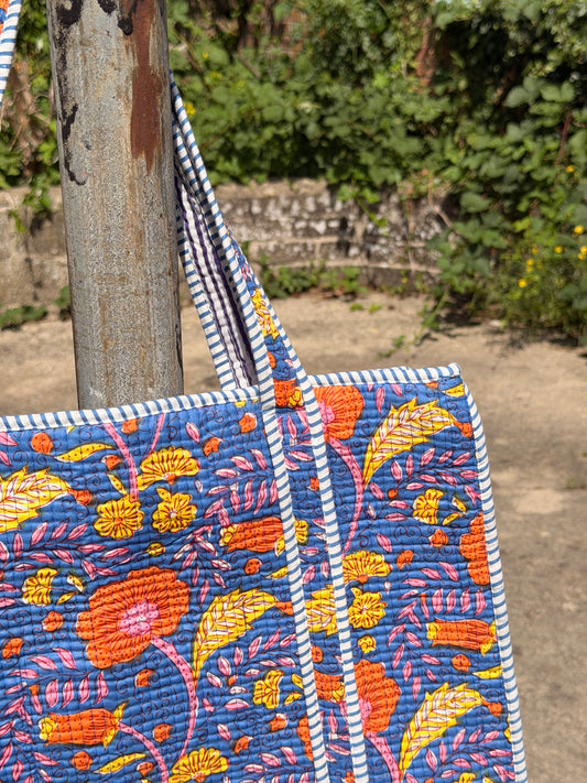 Large Quilted Tote Bag