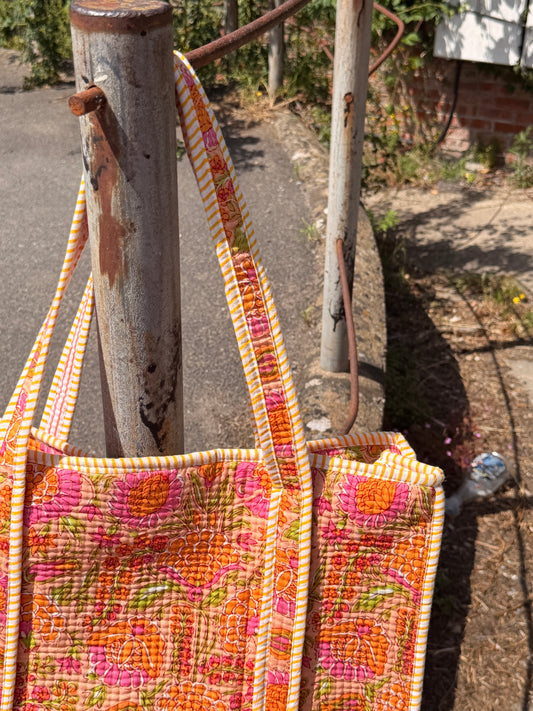 Large Quilted Tote Bag
