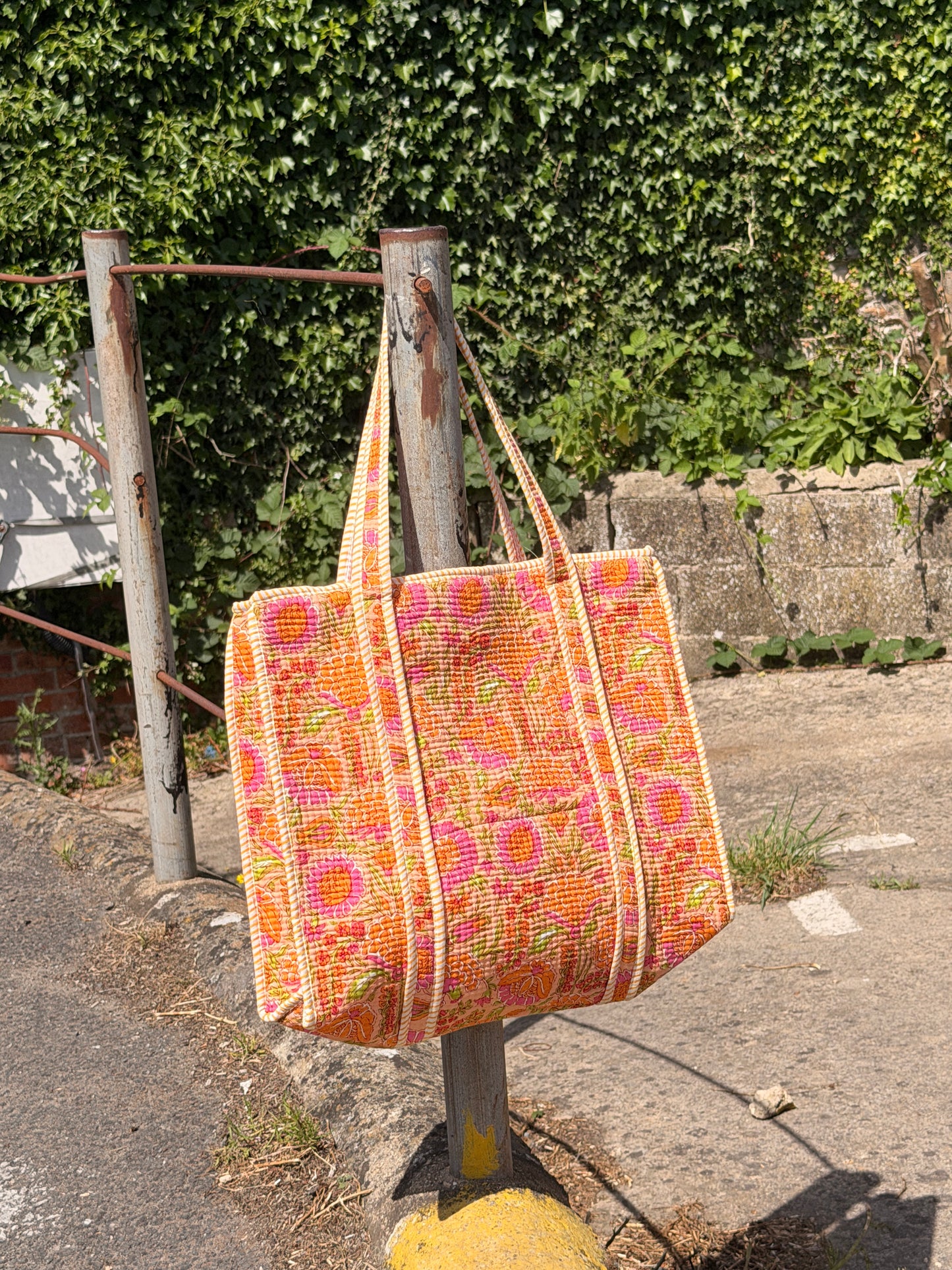 Large Quilted Tote Bag