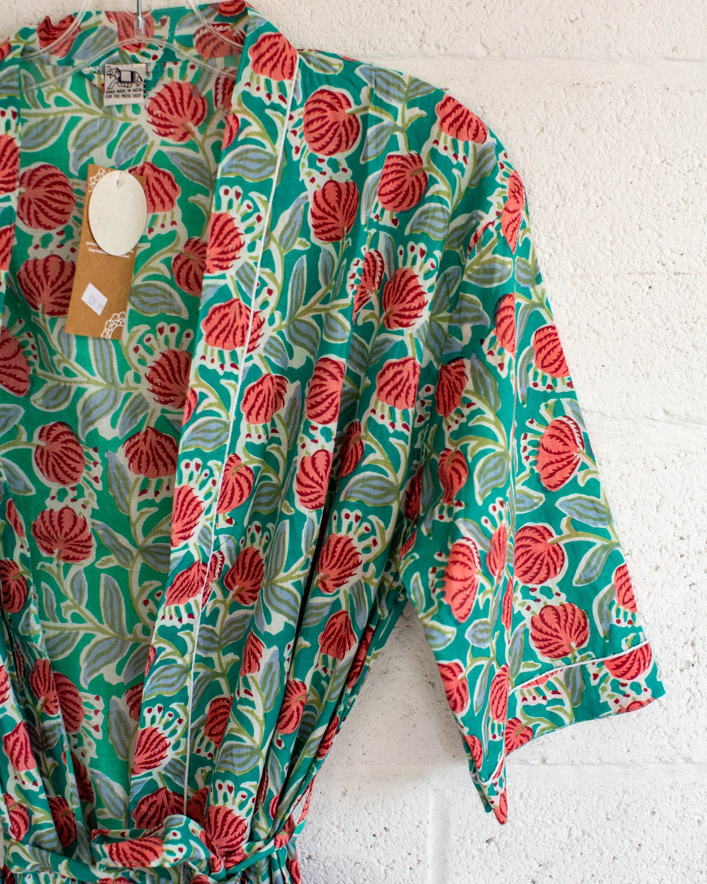 Turq Hand Printed Kimono