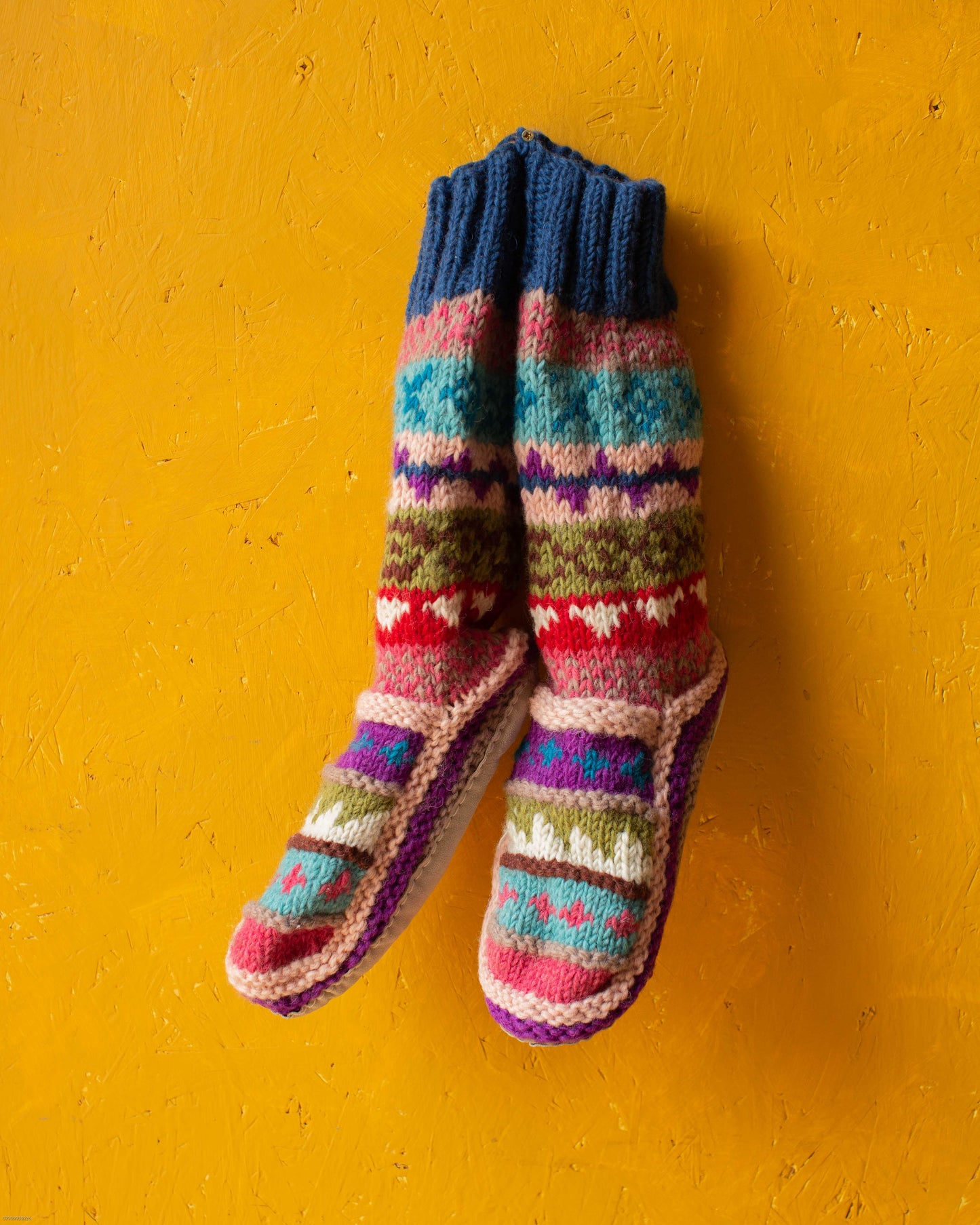 Eskimo Fairisle Knitted Slippers