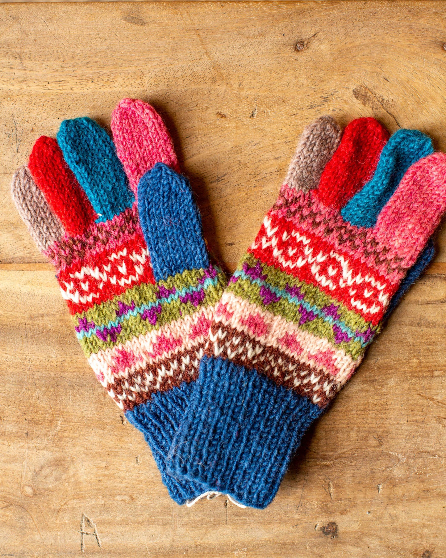 Eskimo Fairisle Knitted Gloves