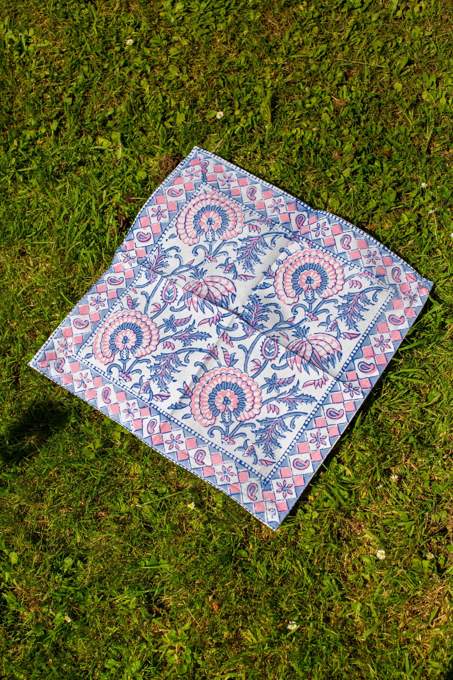 Pink & Purple Block Print Napkin