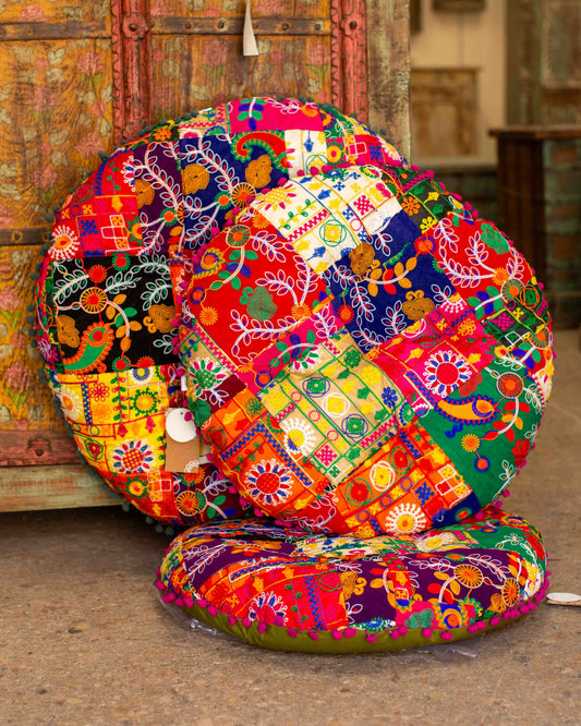 Round Filled Floor Cushion