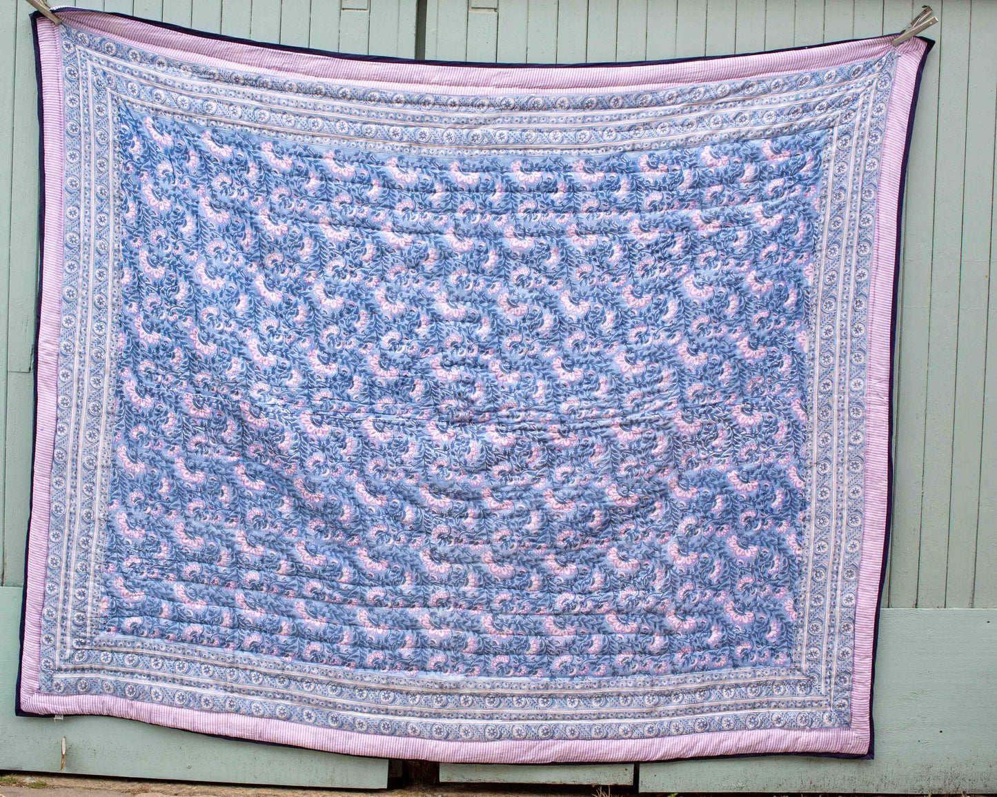 Print Block Padded Quilt - Grafton