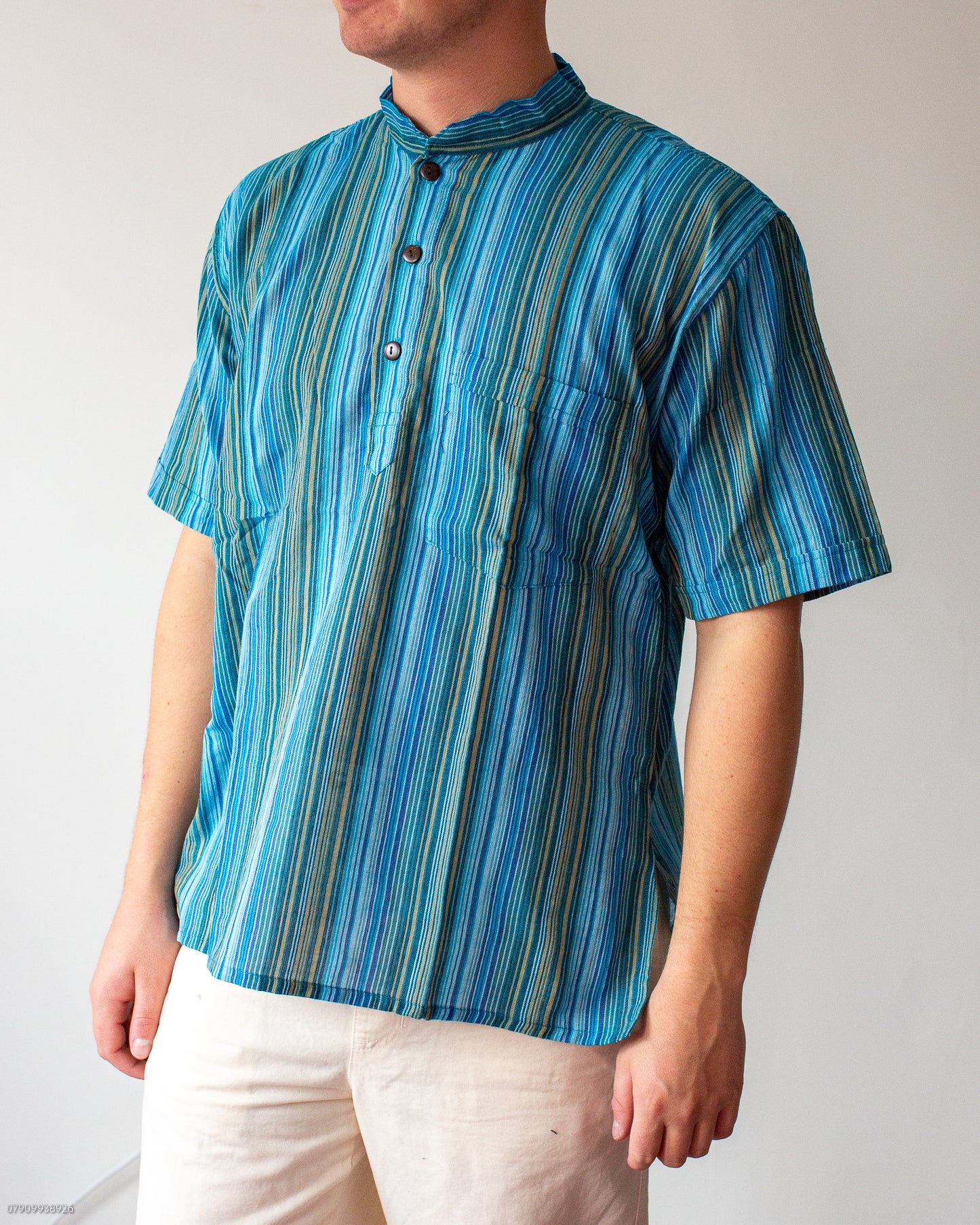 Turquoise Stripe Shirt