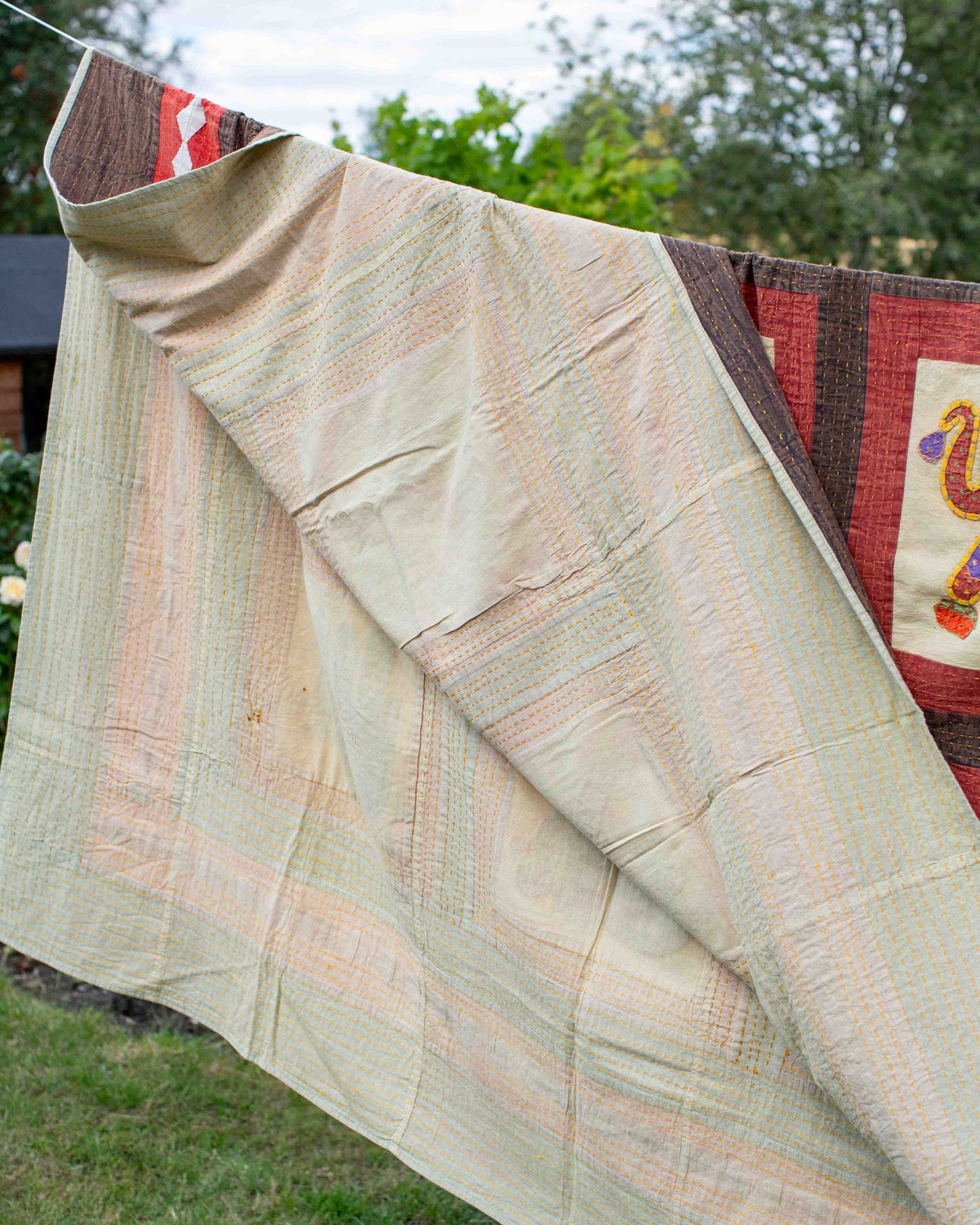 Elephant Kantha Throw 220 x 270cm