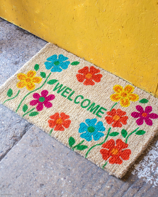 Floral Welcome Doormat
