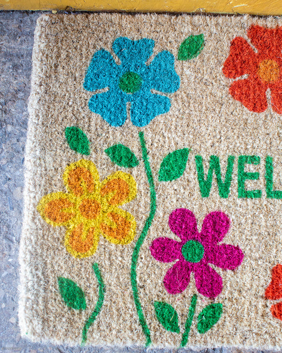Floral Welcome Doormat