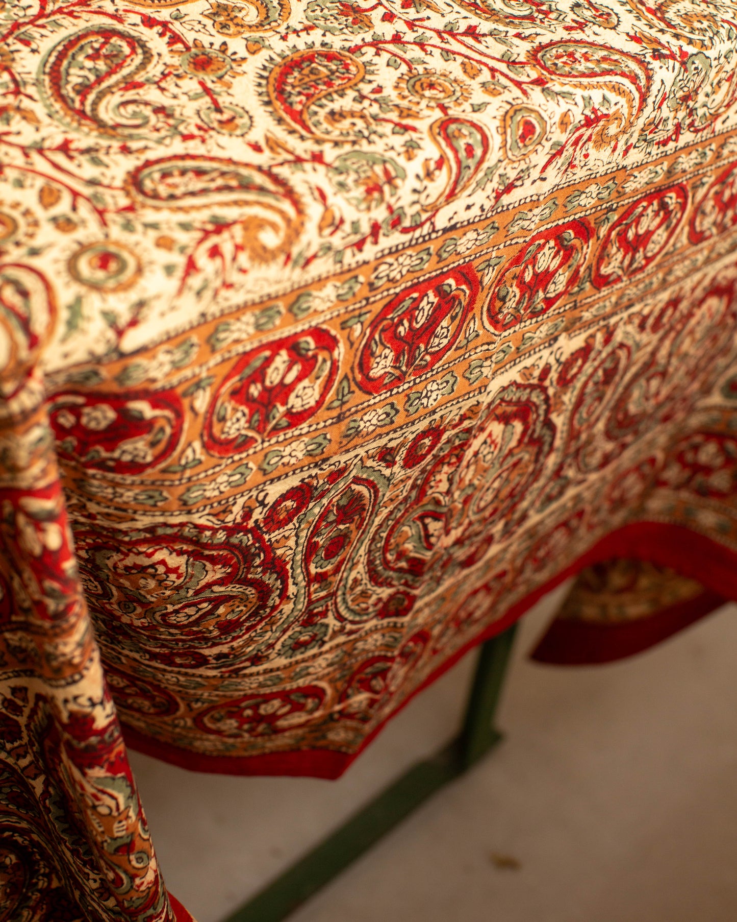 Red Paisley Tablecloth