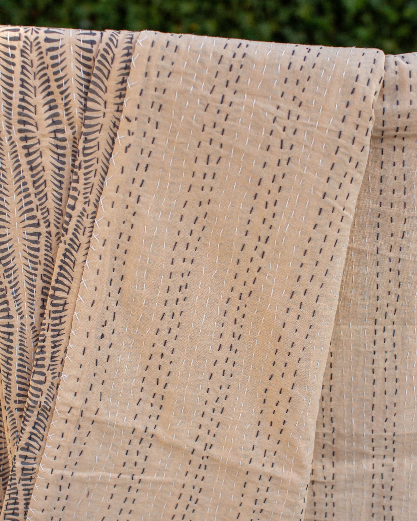 Geometric Gudri Kantha Throw