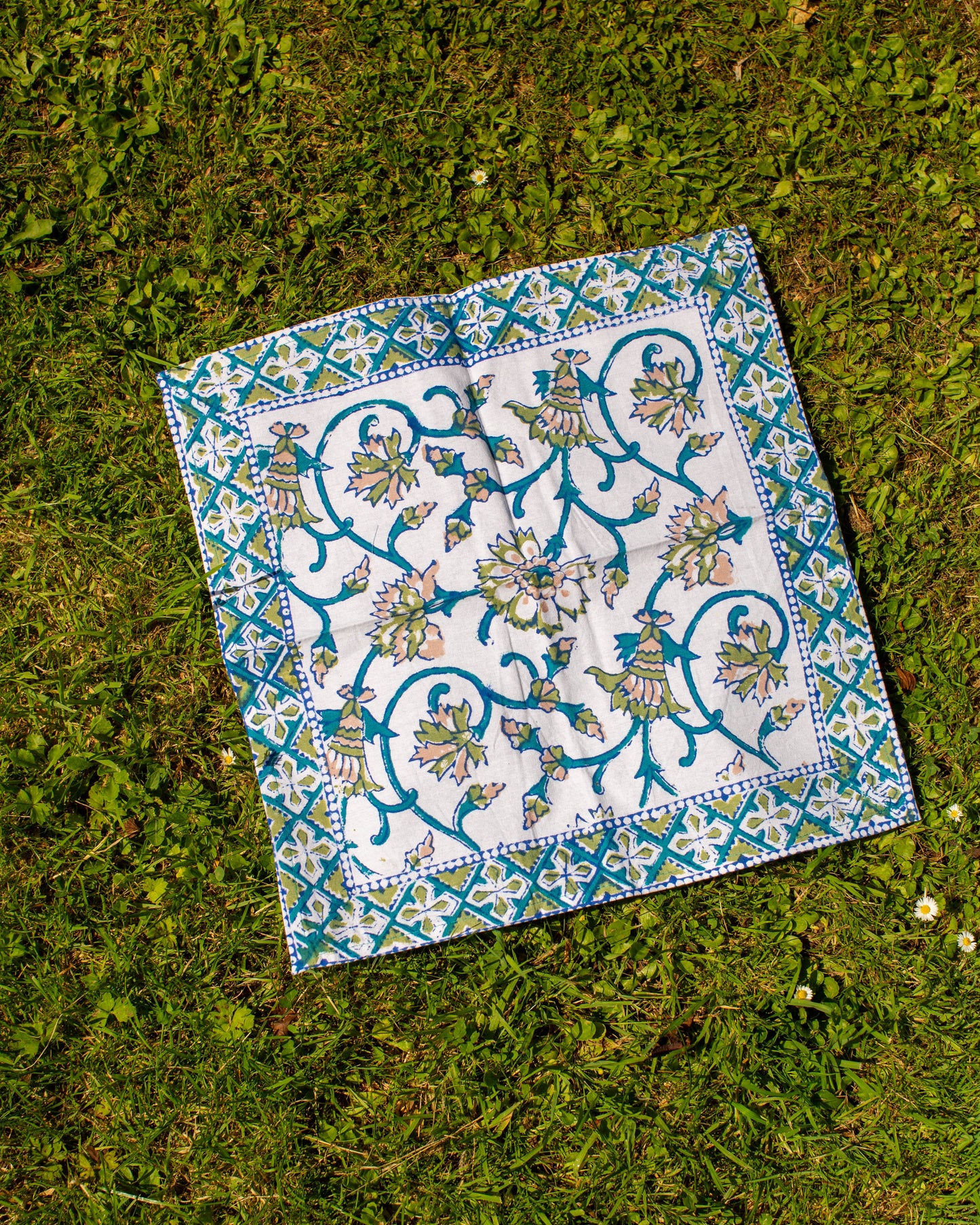 Green Block Print Napkin
