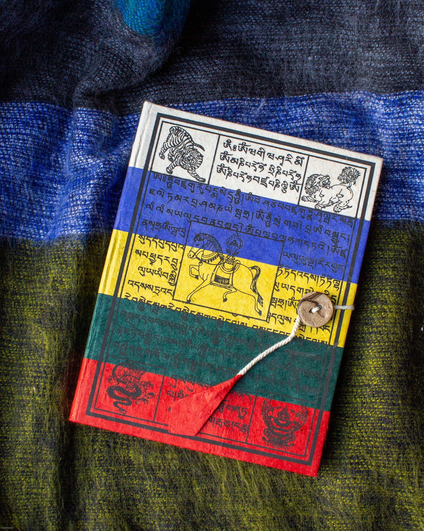 Nepal stripe handmade paper notebook