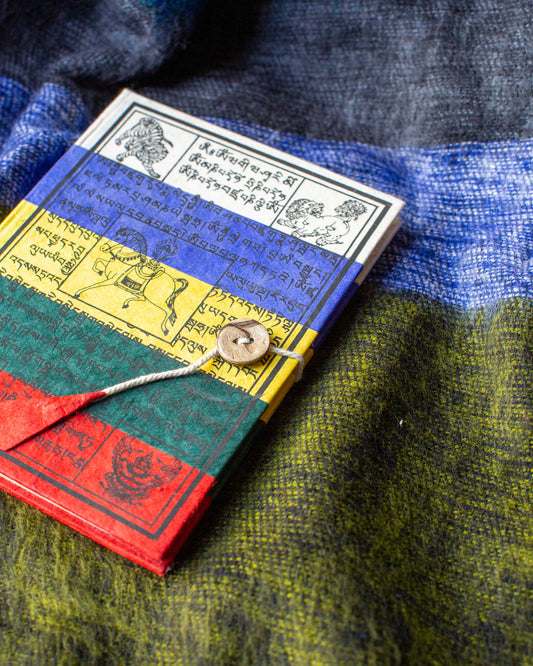 Nepal stripe handmade paper notebook