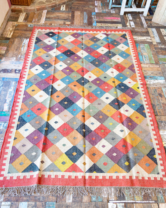 Large Wool & Jute Rug 182cm x 274cm