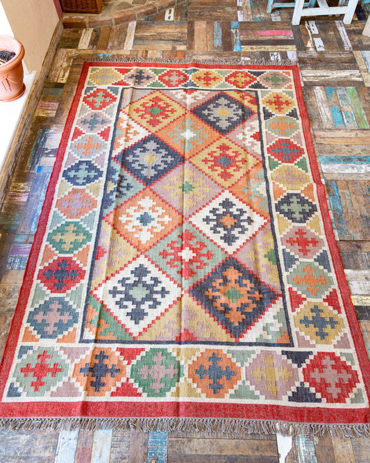 Large Wool & Jute Rug 182cm x 274cm