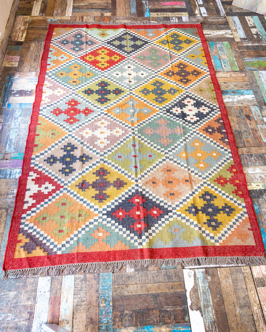 Large Wool & Jute Rug 182cm x 274cm