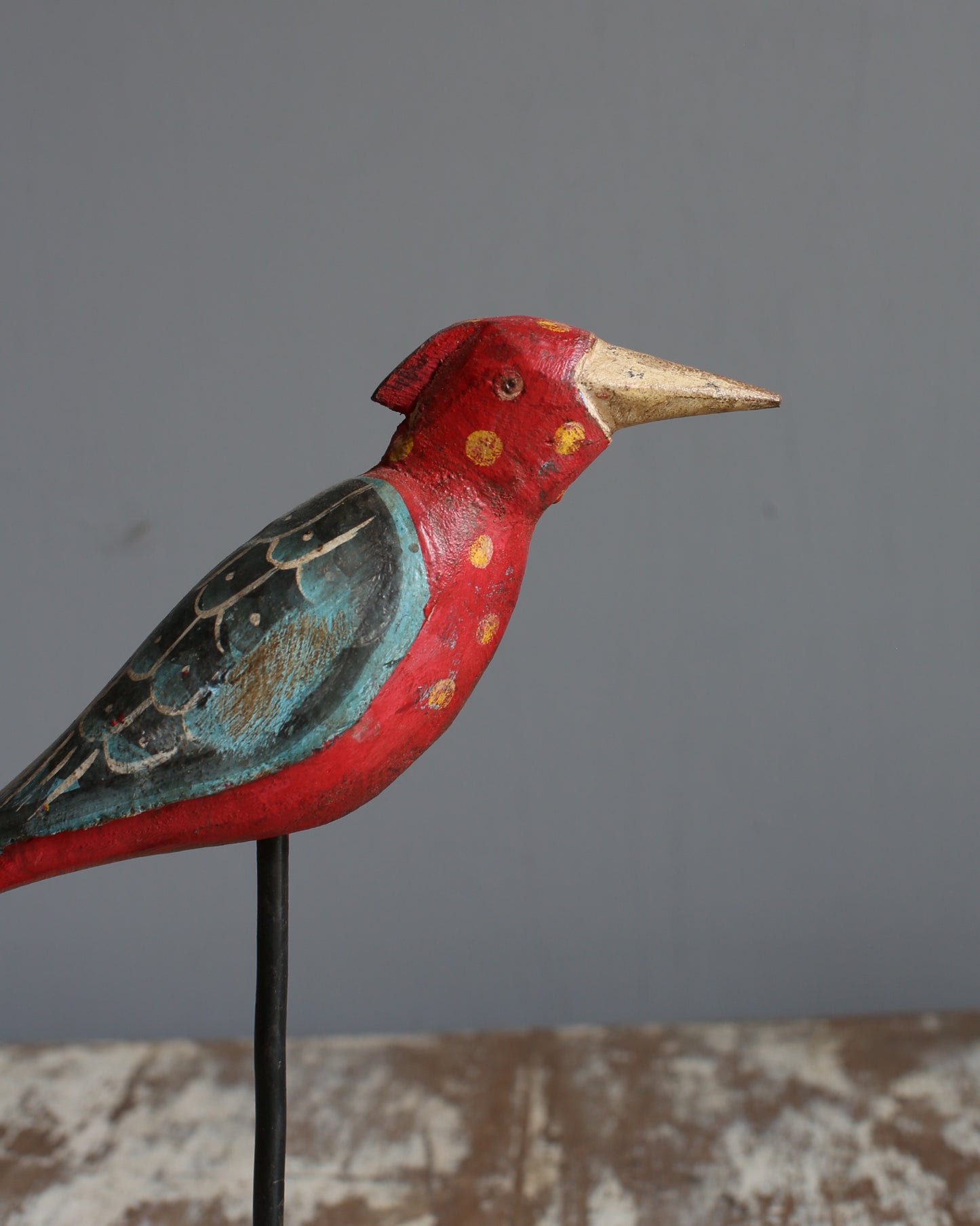Hand painted Wooden bird