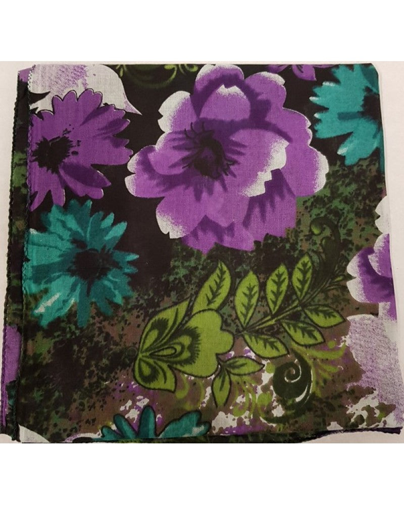 Purple Floral Headscarf - The india Shop