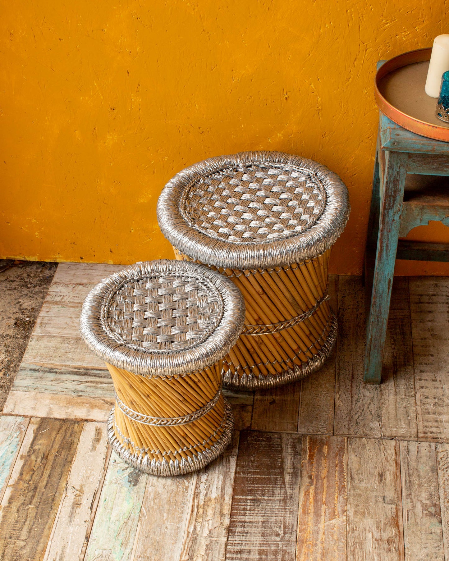 Muddha Stool - Silver