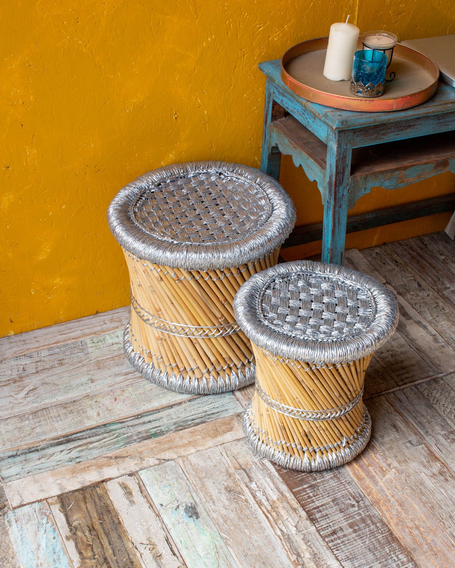 Muddha Stool - Silver