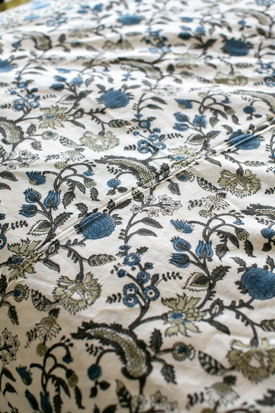 Blue & Grey Tablecloth / Bed Cover