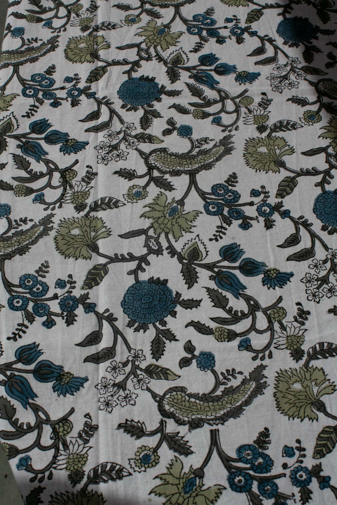 Blue & Grey Tablecloth / Bed Cover