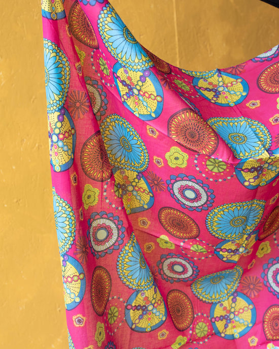 Funky Pink Pattern Headscarf - The india Shop