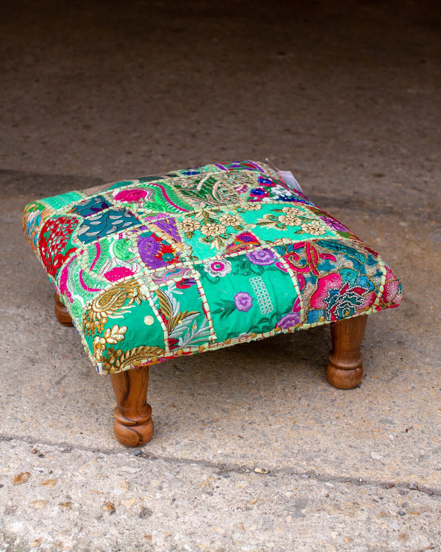 Upcycled Patchwork Foot stool