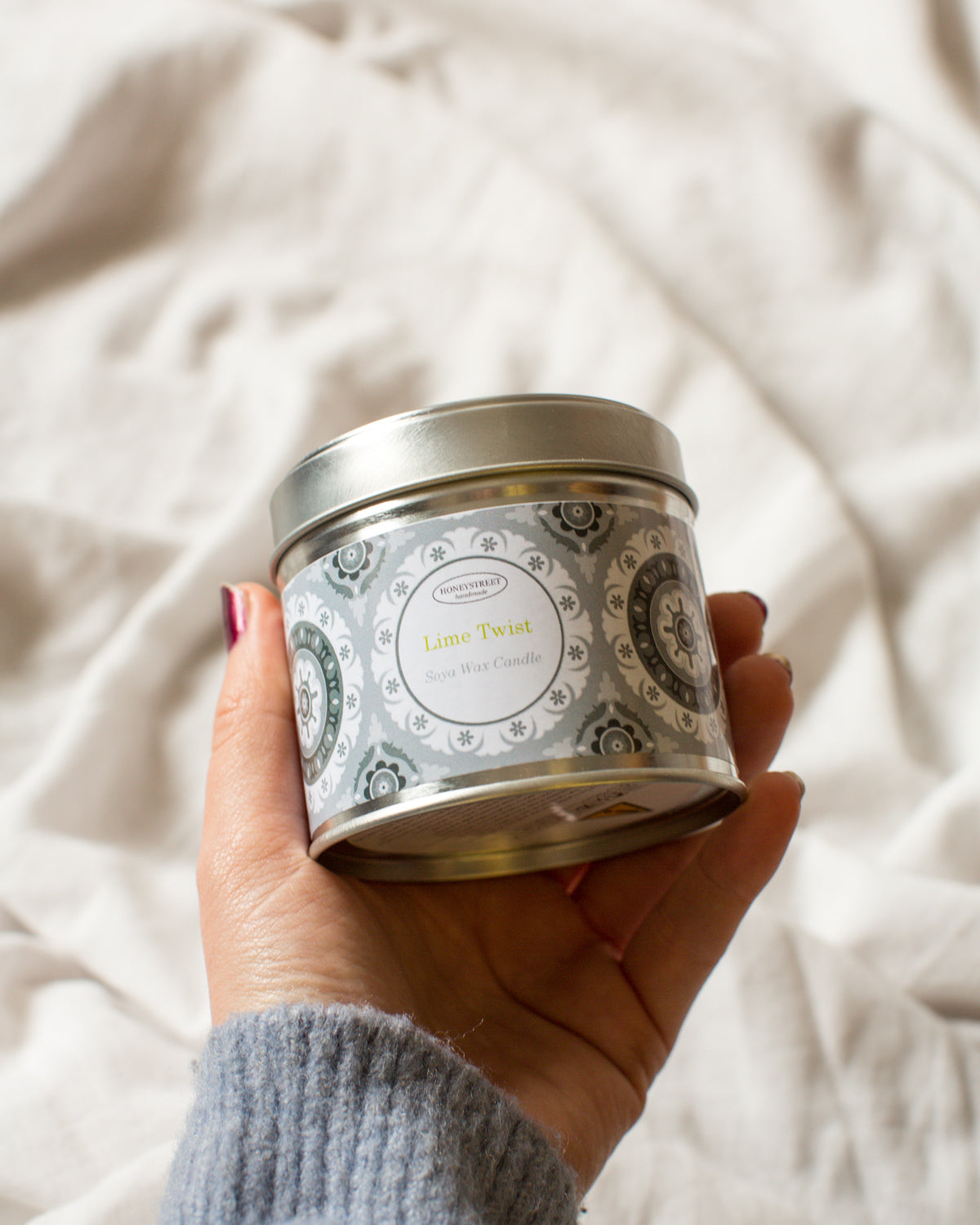 Lime Twist Tin Candle