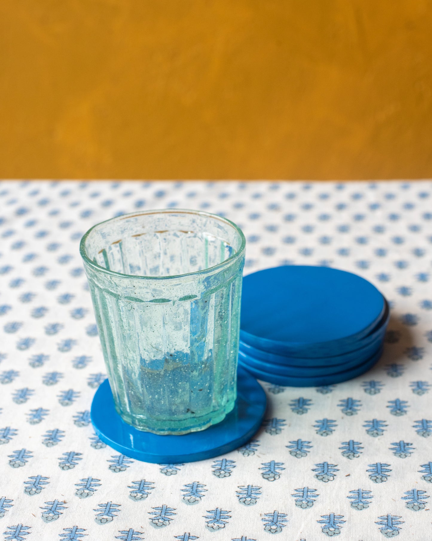 Blue Bamboo Coaster - The india Shop