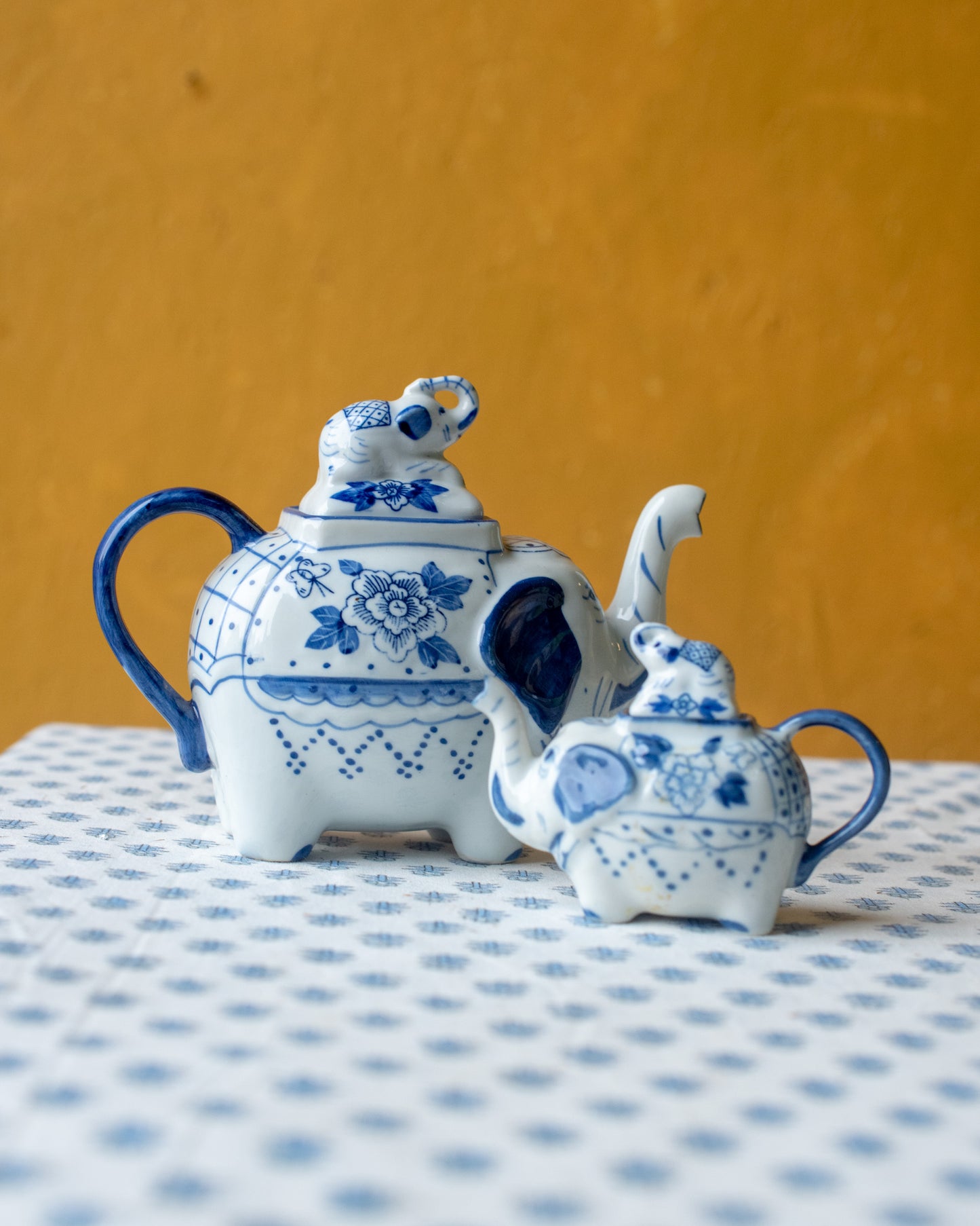 Blue Elephant Teapot - The india Shop